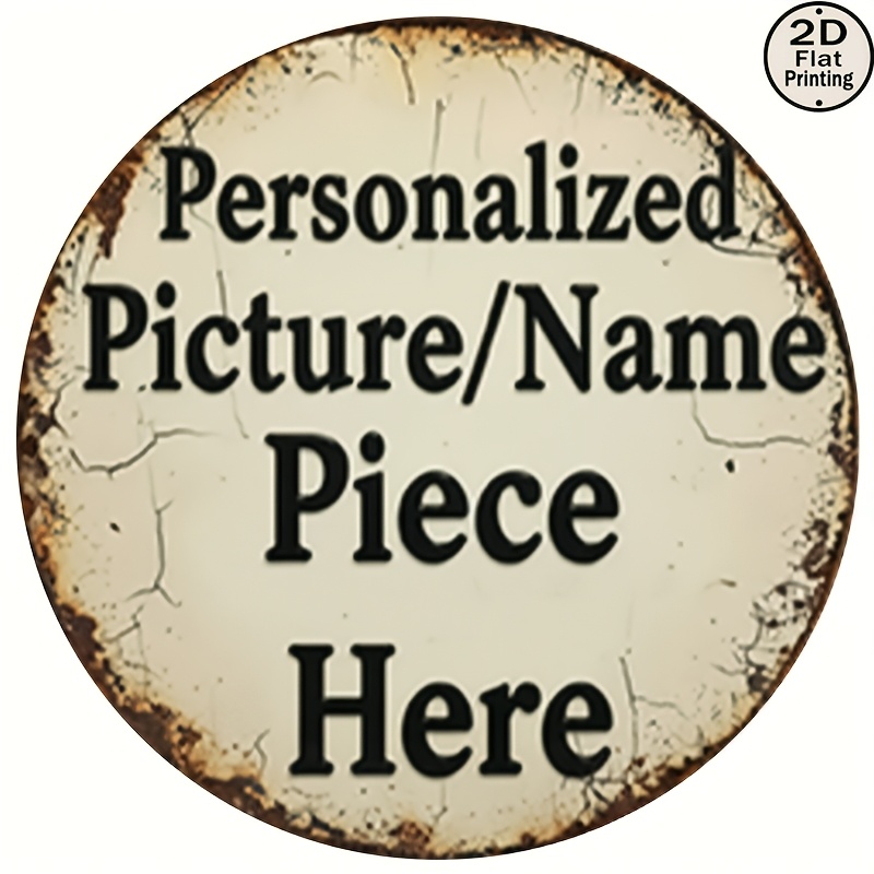Vintage Collectible Plates - Papan Dinding Logam Bulat Retro yang