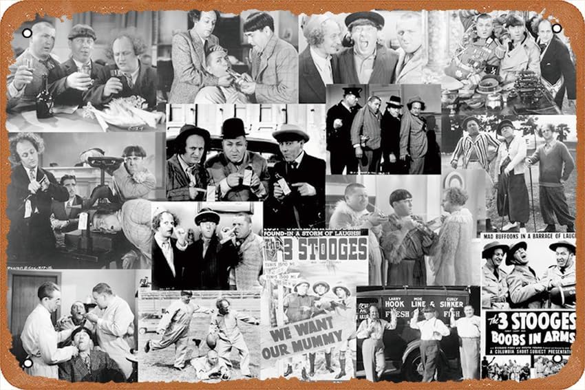 Vintage Collectible Posters - Koleksi The Three Stooges, Hiasan Dinding