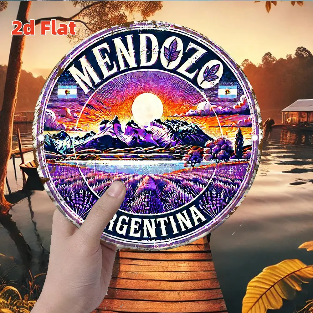 Vintage Collectible Plates - Dekorasi Dinding Tanda Logam 2D Flat,