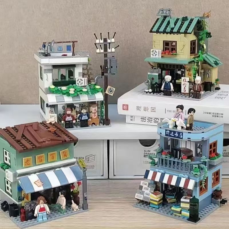 Vintage Collectibles Store - Blok Bangunan Toko Vintage Mini Street,