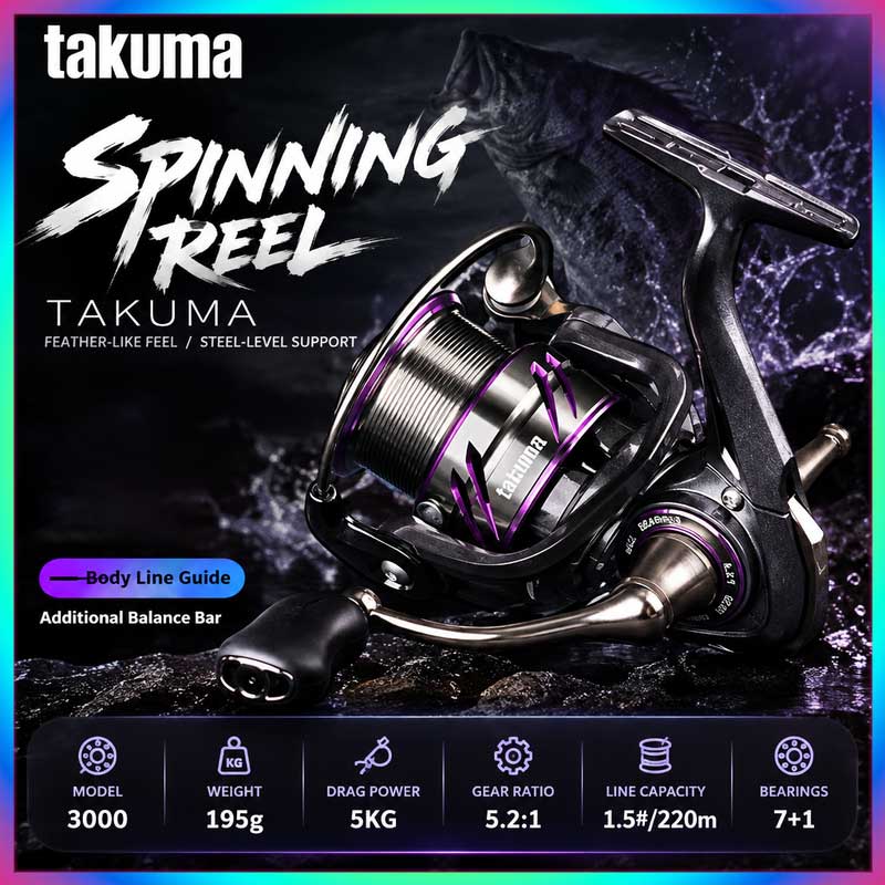 Developing Tank Reel - Takuma Lingxi 3000s, Gulungan Pancing Spinning