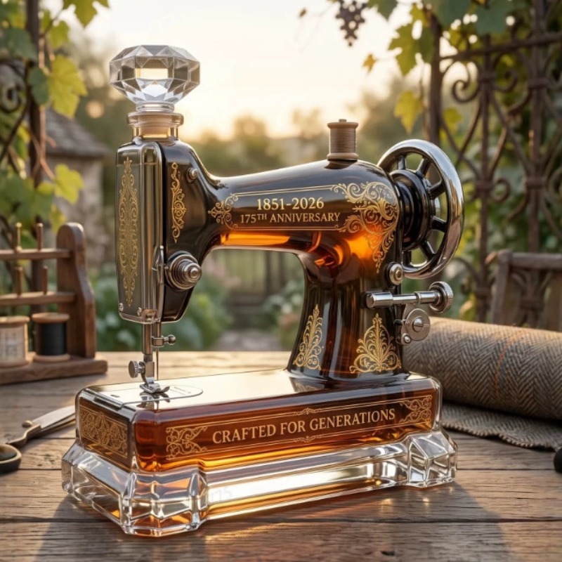 Vintage Collectible Bottles - Botol Wiski Dekoratif Berbentuk Mesin Jahit