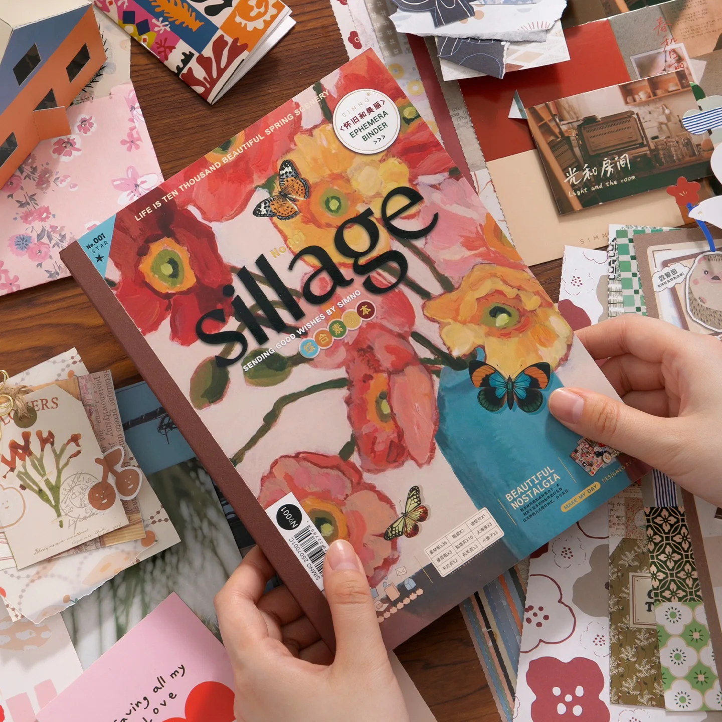 Vintage Collectible Books - Buku Bahan Jurnal, Kertas Scrapbook Perekat