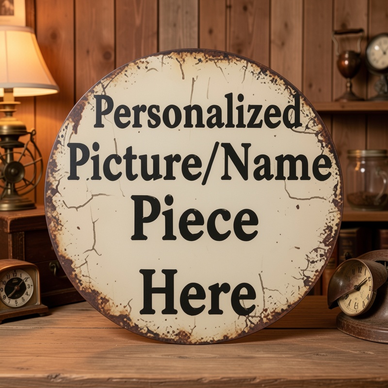 Papan Dinding Logam Bulat Retr - Vintage Collectible Plates ulasan dan harga