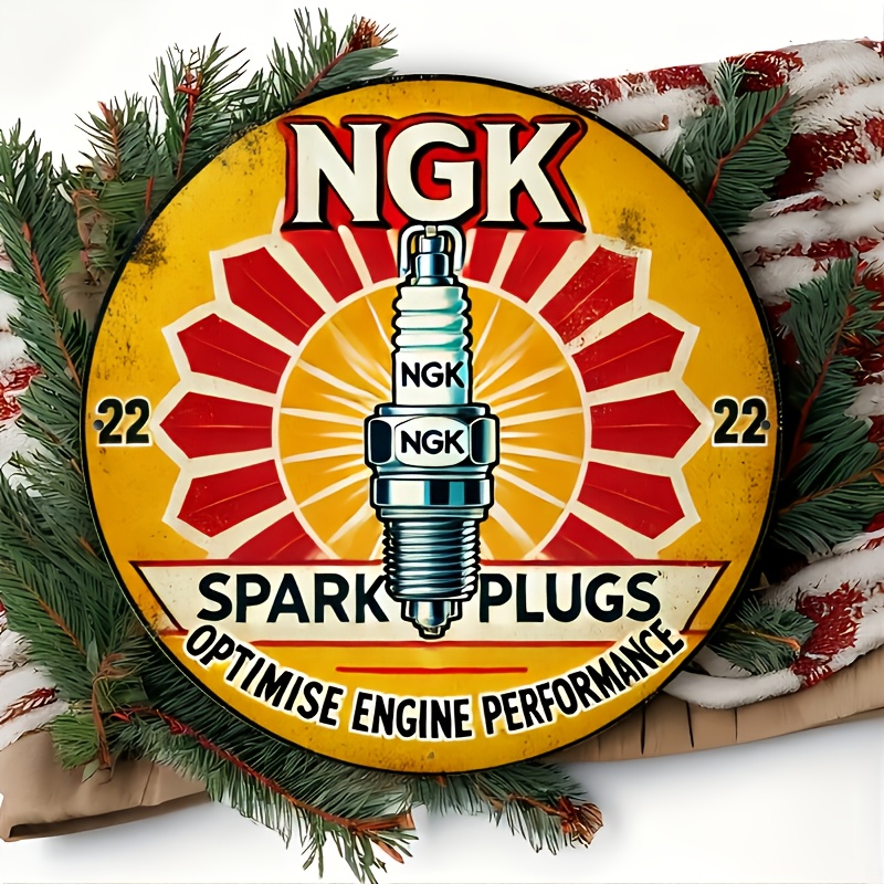Tanda Timah Logam Busi NGK, De - Vintage Collectible Plates ulasan dan harga