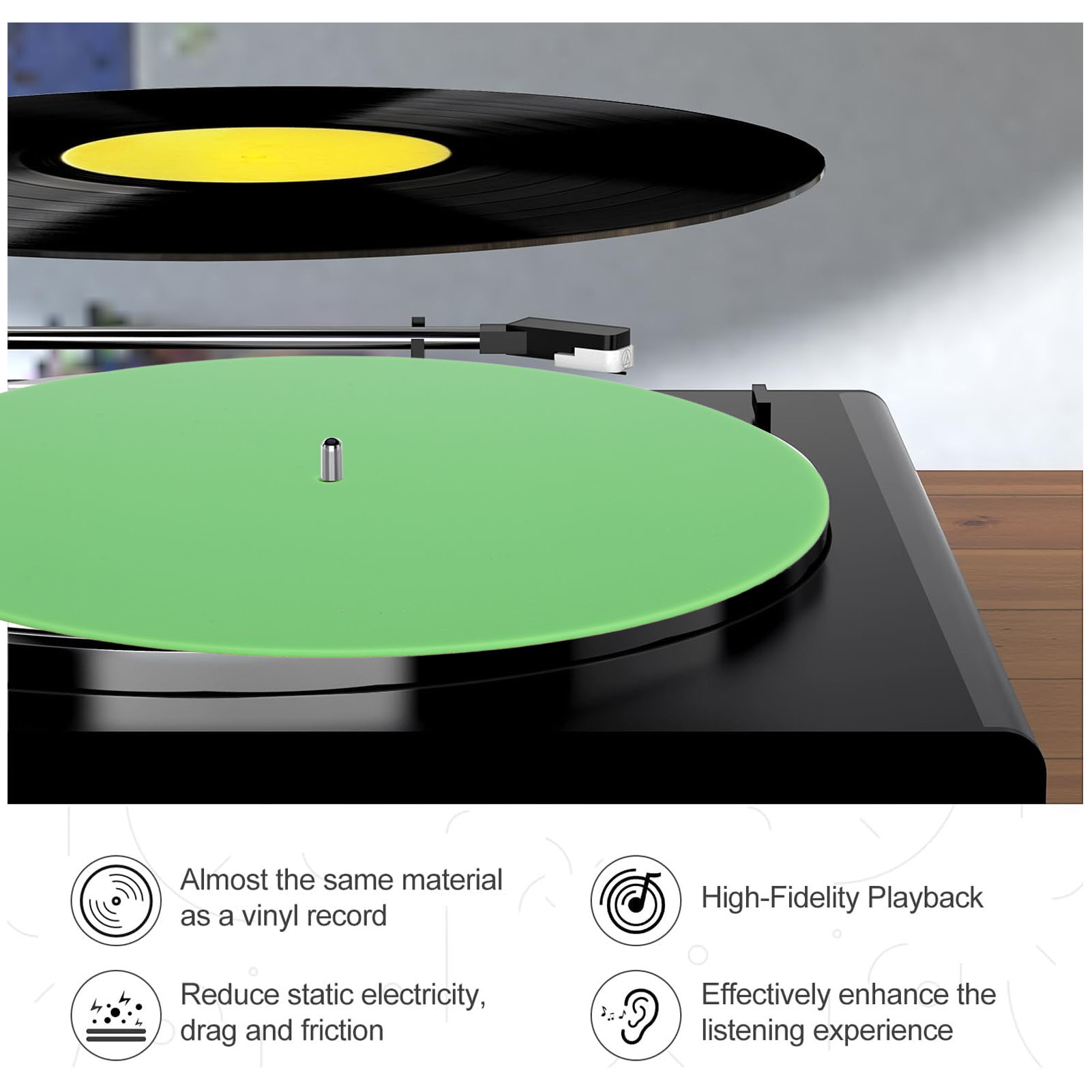 Rekam Platter Slipmat akrilik  - Vinyl Record Cleaner ulasan dan harga