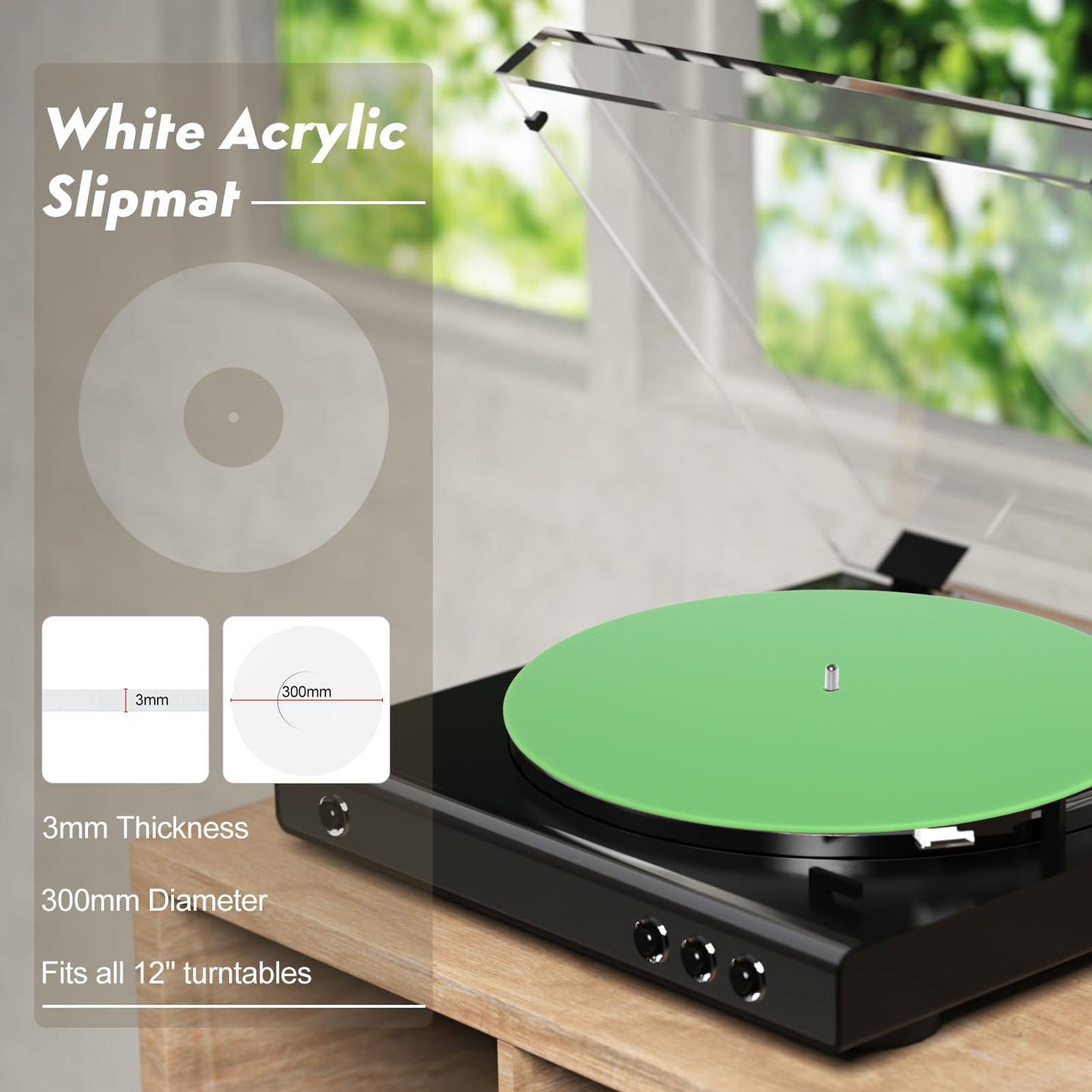 Rekam Platter Slipmat akrilik  - Vinyl Record Cleaner ulasan dan harga