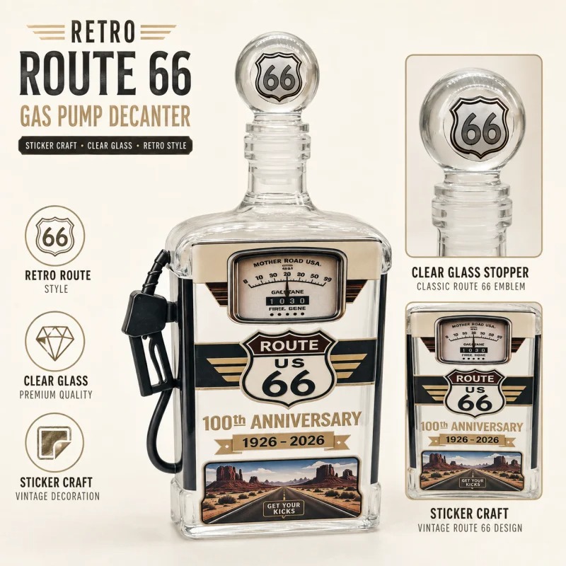 Botol Wiski Kaca US Route 66 G - Vintage Collectible Liquor Bottles ulasan dan harga