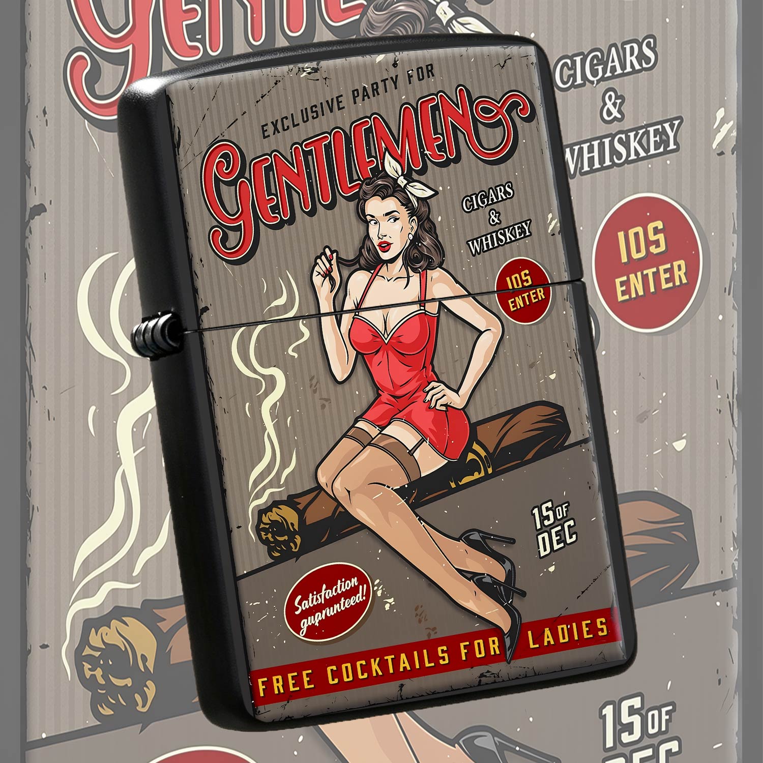 Korek Api Bergaya Pinup Girl u - Vintage Collectible Posters ulasan dan harga